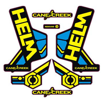 DECAL KIT YELLOW-BLUE-BLECK FOR FORK CANE CREEK HELM
